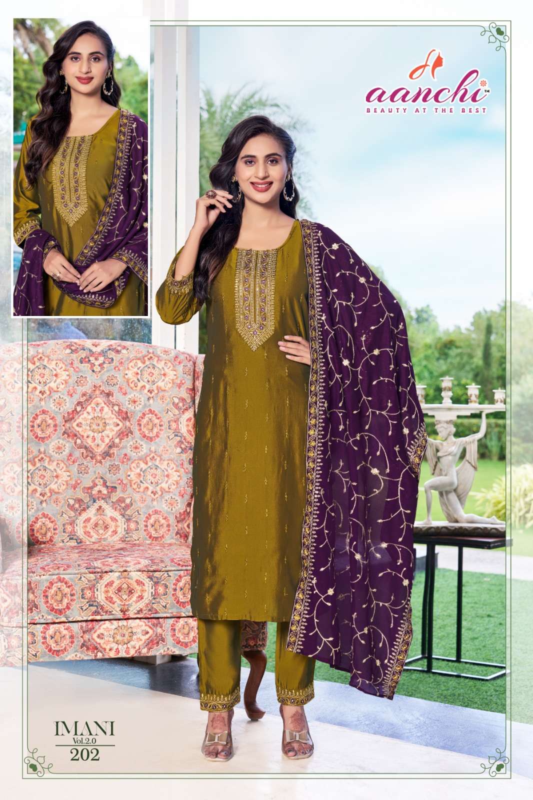 IMANI-2 BY AANCHI IN RANGEELA SILK WITH VICHITRA SILK FANCY DUPATTA WORK 