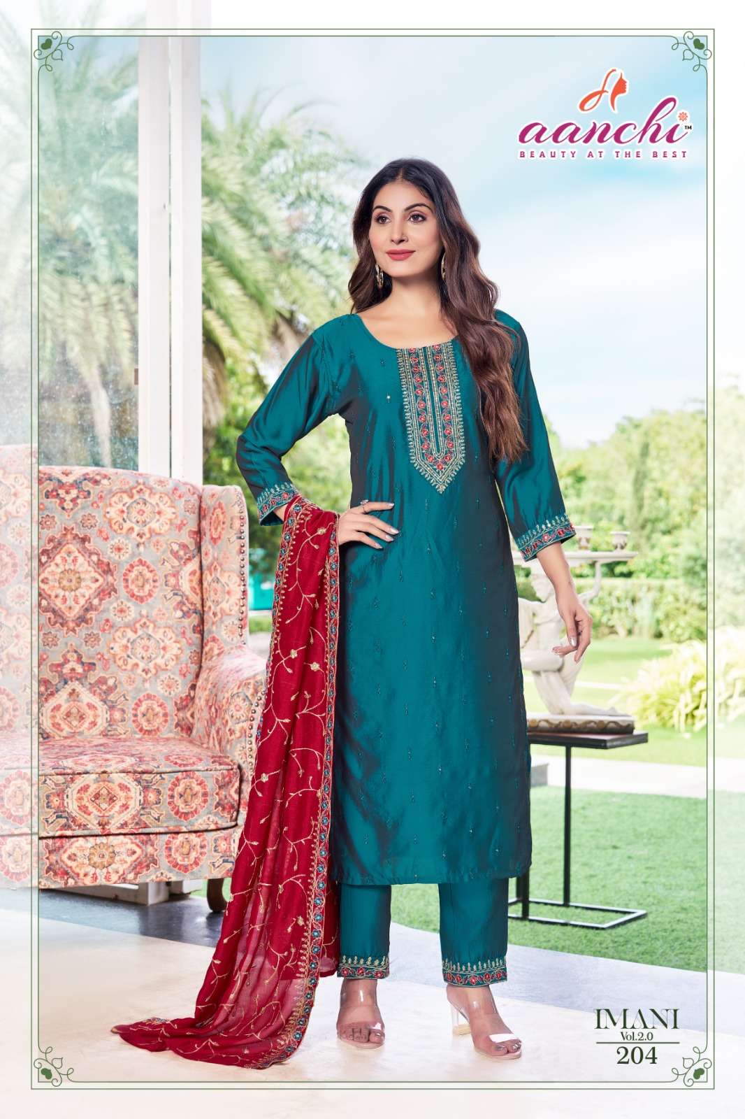 IMANI-2 BY AANCHI IN RANGEELA SILK WITH VICHITRA SILK FANCY DUPATTA WORK 