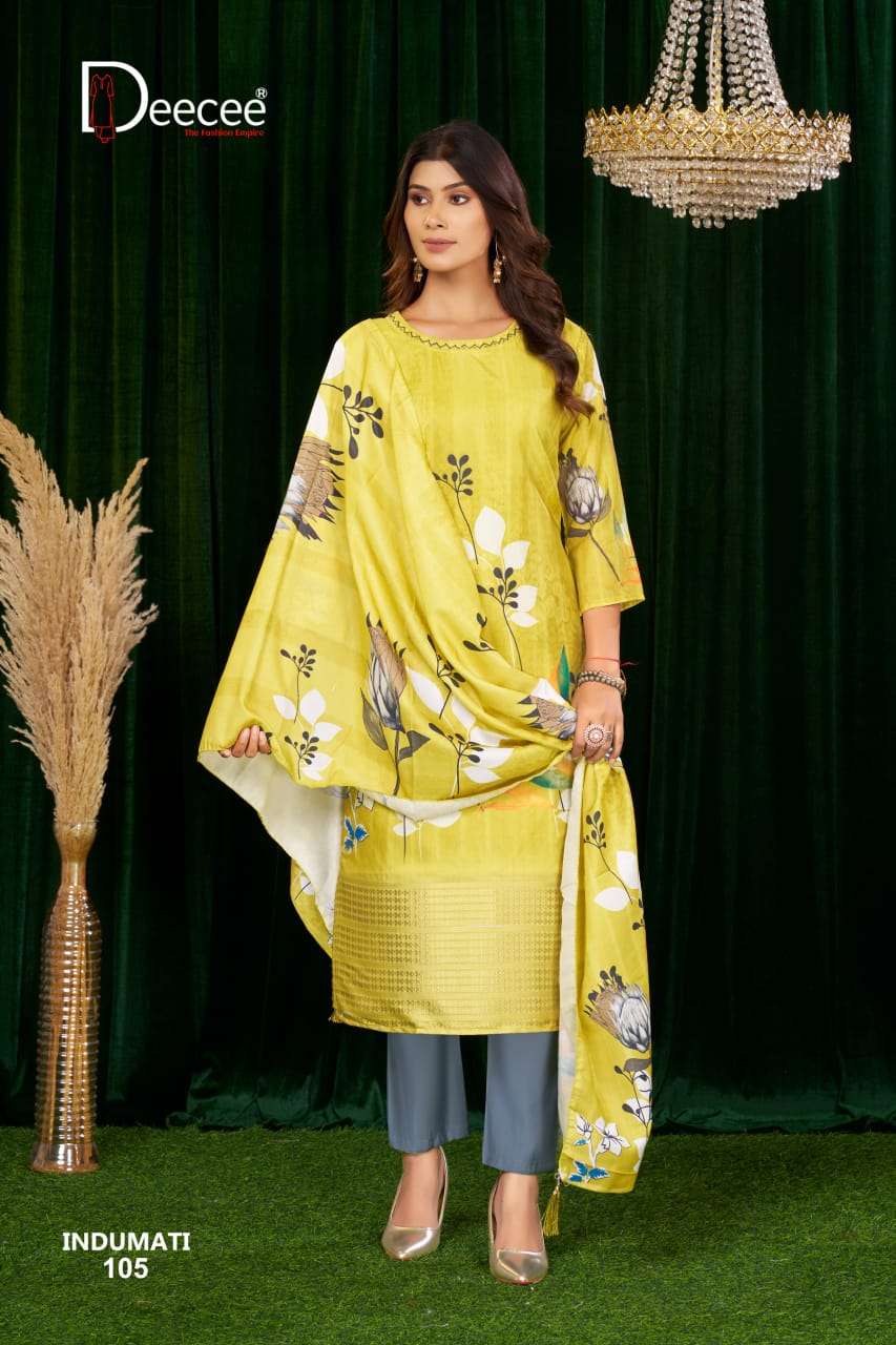 INDUMATI BY DEECEE IN DIGITAL PRINT SILK FABRIC STRAIGHT KURTI WITH INNER 