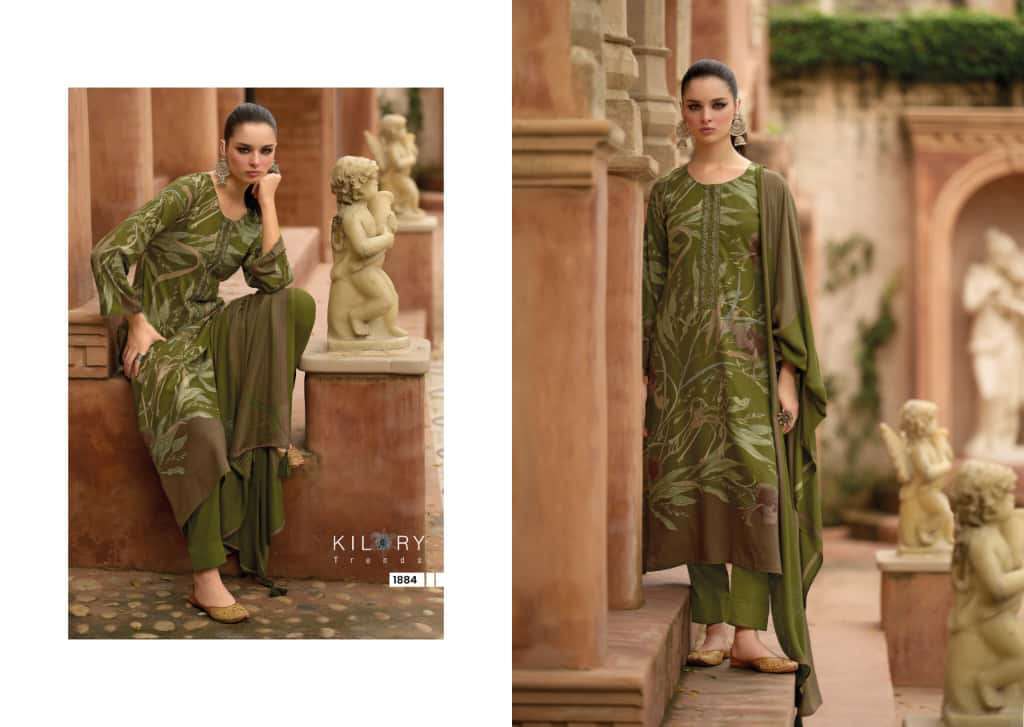 ISHARAT BY KILORY TRENDS IN PURE VISCOSE PASHMINA DIGITAL FOIL PRINT WITH EMBROIDERY WORK 