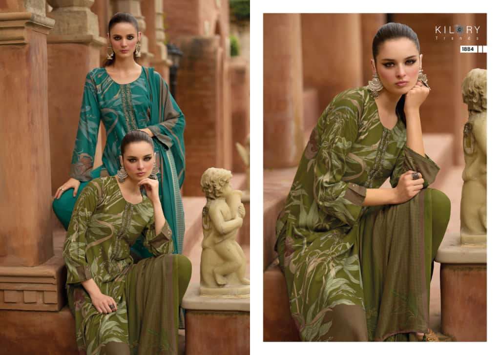 ISHARAT BY KILORY TRENDS IN PURE VISCOSE PASHMINA DIGITAL FOIL PRINT WITH EMBROIDERY WORK 