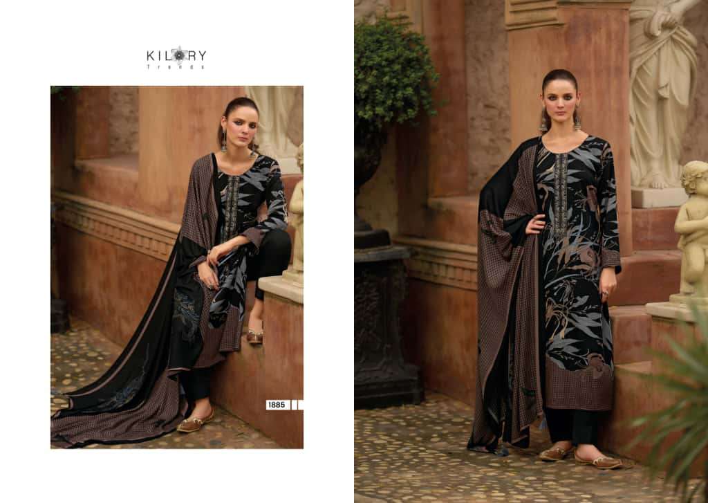 ISHARAT BY KILORY TRENDS IN PURE VISCOSE PASHMINA DIGITAL FOIL PRINT WITH EMBROIDERY WORK 