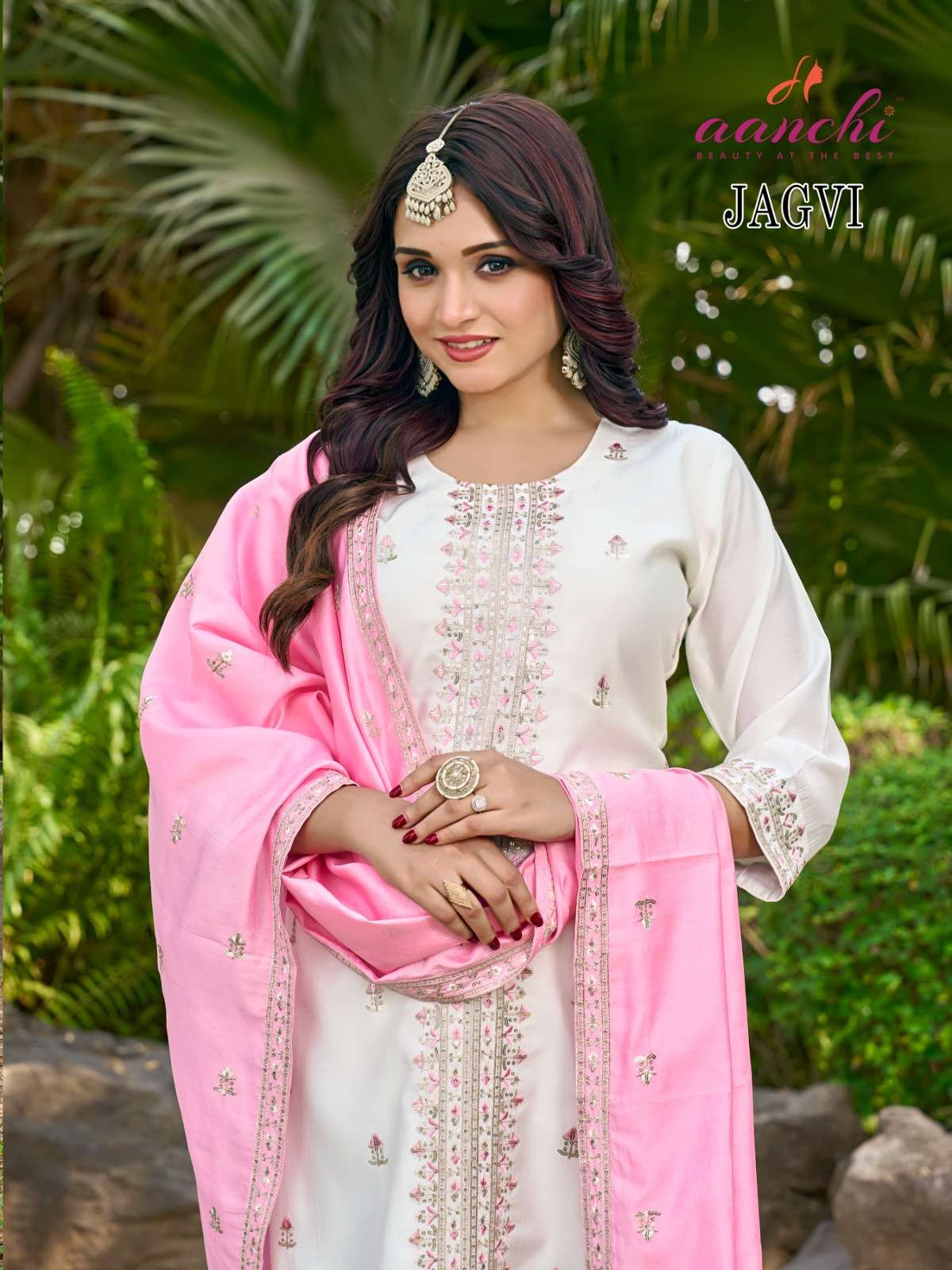 JAGVI BY AANCHI IN ROMAN SILK WITH FANCY DUPATTA WORK STRAIGHT CONCEPT 