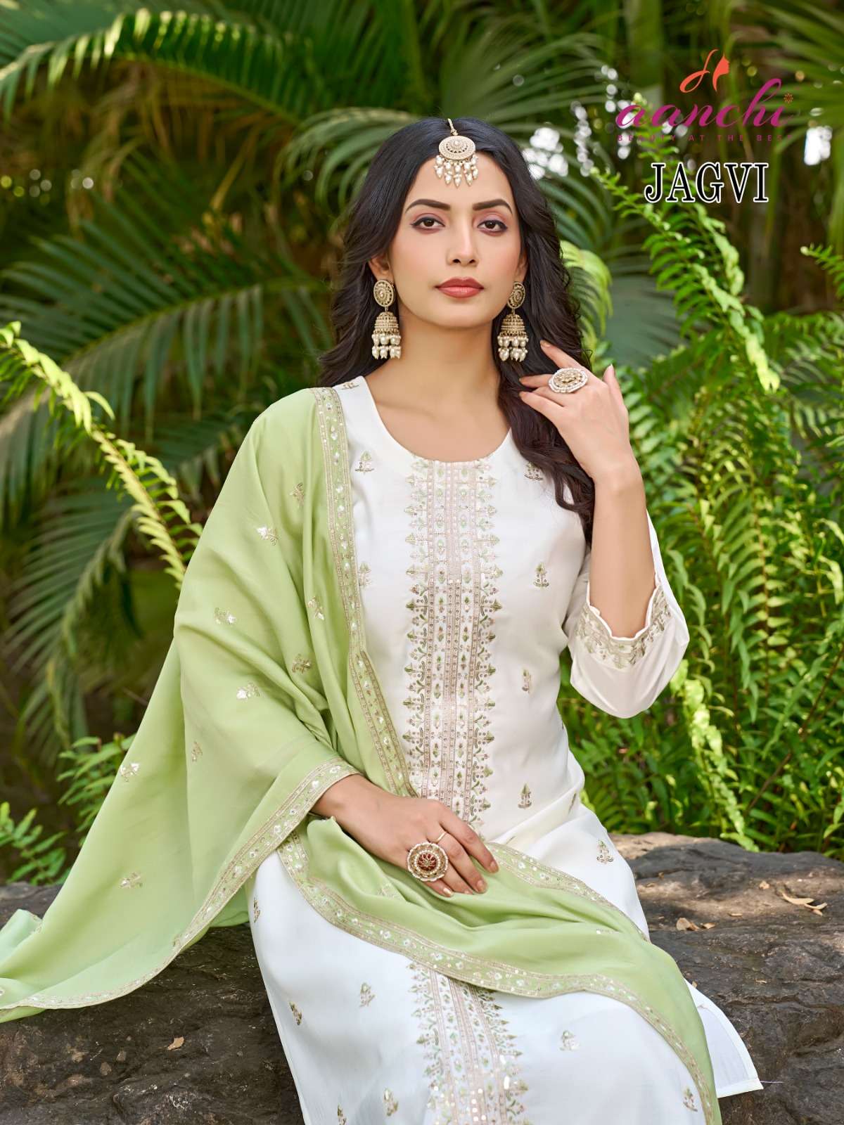 JAGVI BY AANCHI IN ROMAN SILK WITH FANCY DUPATTA WORK STRAIGHT CONCEPT 