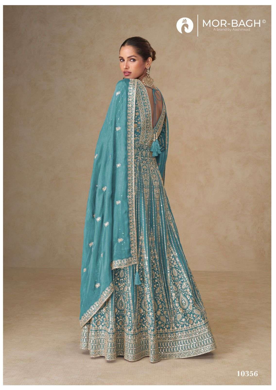 JANKI BY AASHIRWAD CREATION IN PREMIUM CHINON SILK WITH HEAVY EMBROIDERY WORK 