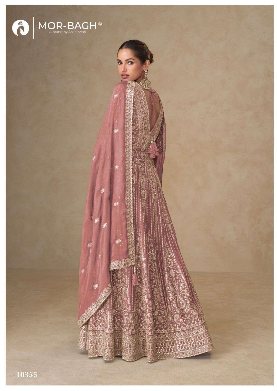JANKI BY AASHIRWAD CREATION IN PREMIUM CHINON SILK WITH HEAVY EMBROIDERY WORK 