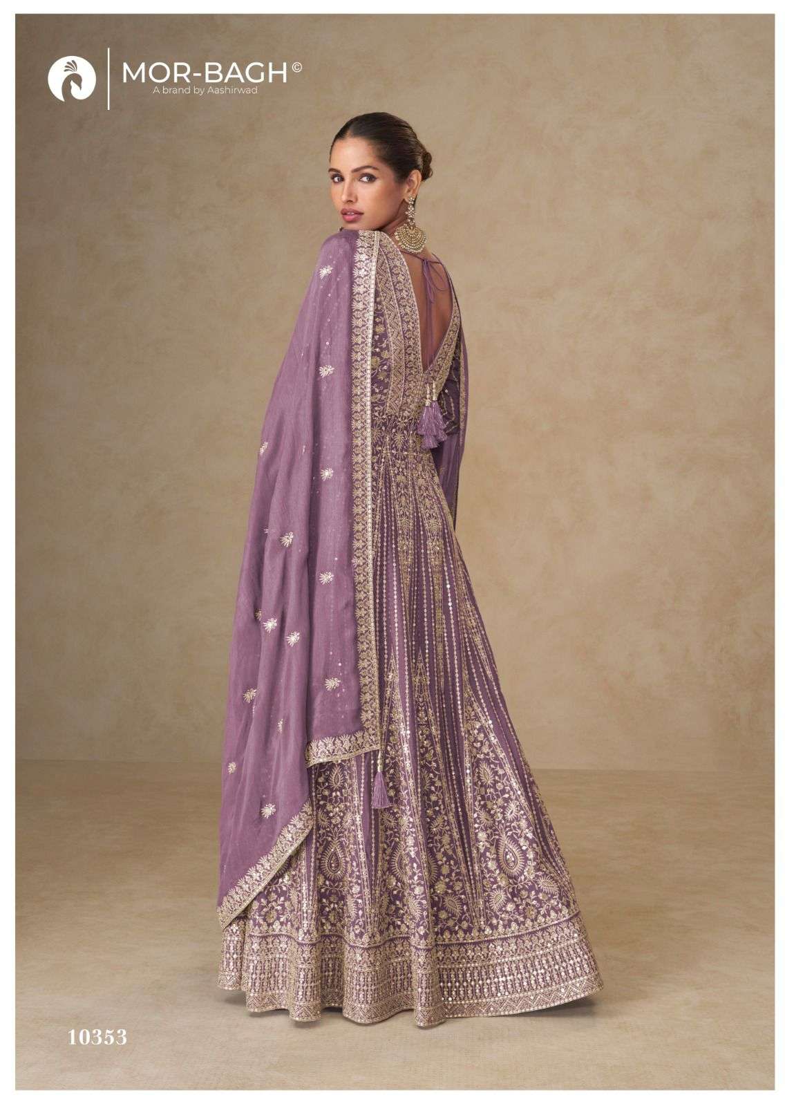 JANKI BY AASHIRWAD CREATION IN PREMIUM CHINON SILK WITH HEAVY EMBROIDERY WORK 
