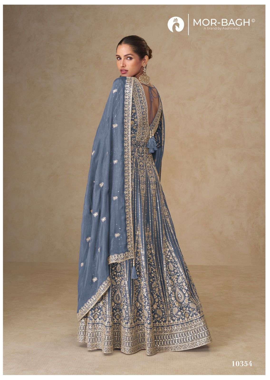JANKI BY AASHIRWAD CREATION IN PREMIUM CHINON SILK WITH HEAVY EMBROIDERY WORK 