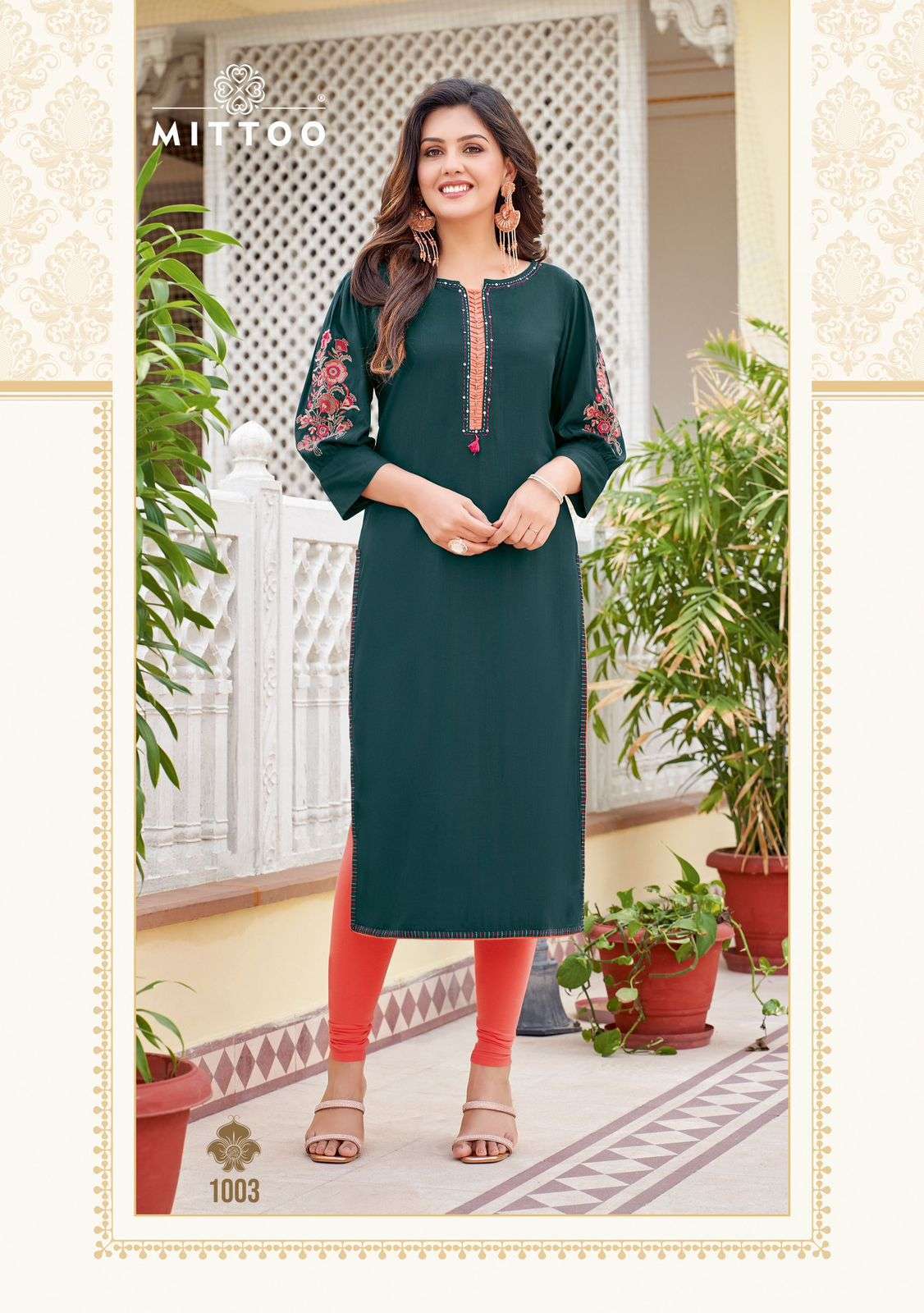 KAAMIYA BY MITTOO IN HEAVY RAYON WITH THREAD & HANDWORK DESINE 