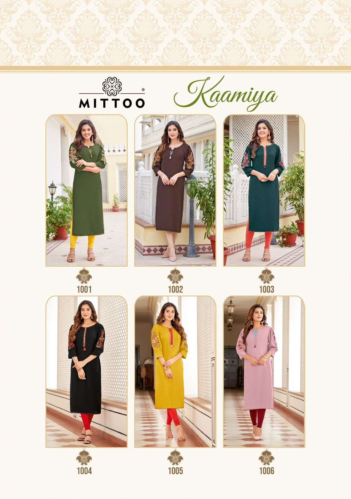 KAAMIYA BY MITTOO IN HEAVY RAYON WITH THREAD & HANDWORK DESINE 