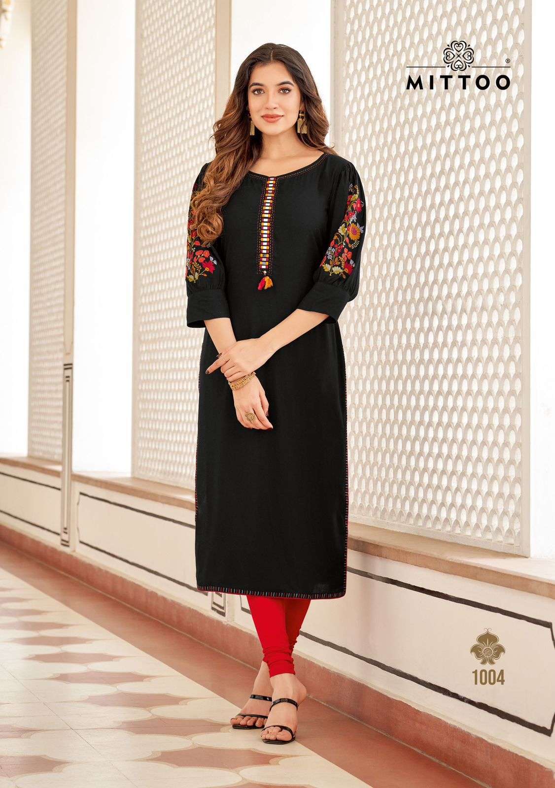KAAMIYA BY MITTOO IN HEAVY RAYON WITH THREAD & HANDWORK DESINE 