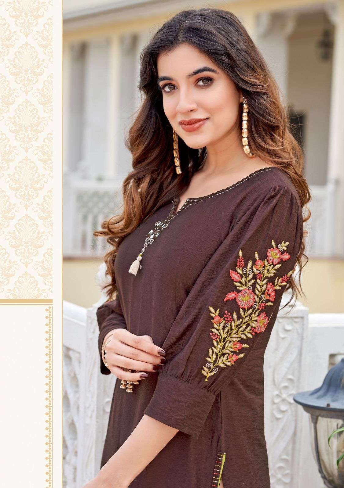 KAAMIYA BY MITTOO IN HEAVY RAYON WITH THREAD & HANDWORK DESINE 