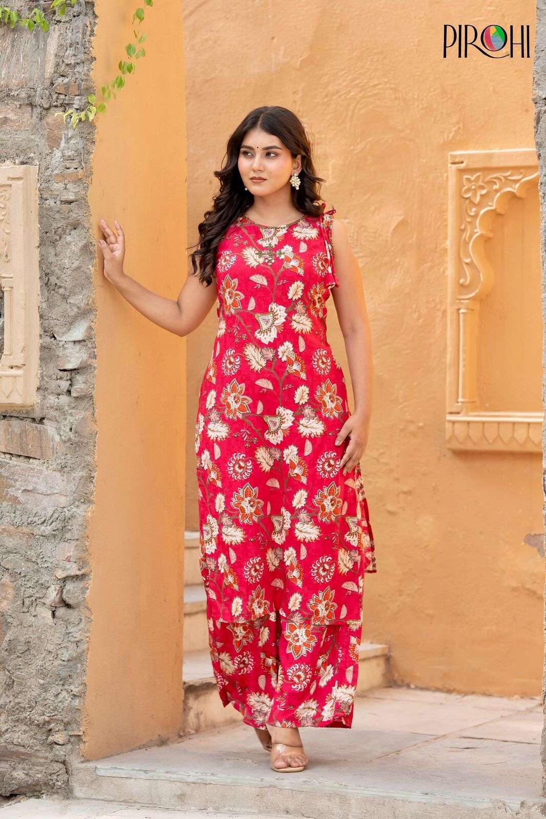 KAJOL BY PIROHI IN PREMIUM VISCOSE RAYON DISCHARGE FOIL PRINT WITH MANUAL WORK 