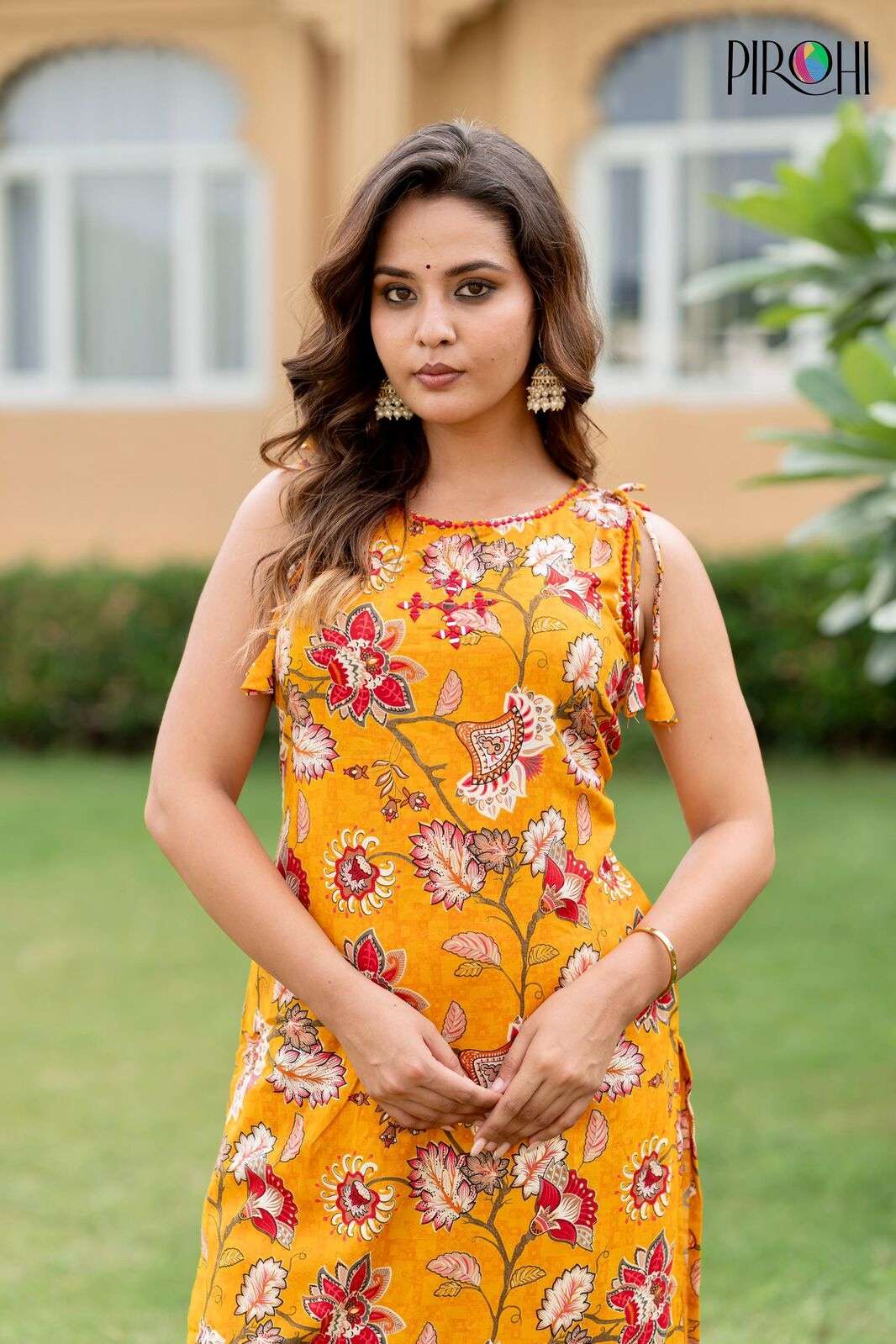 KAJOL BY PIROHI IN PREMIUM VISCOSE RAYON DISCHARGE FOIL PRINT WITH MANUAL WORK 