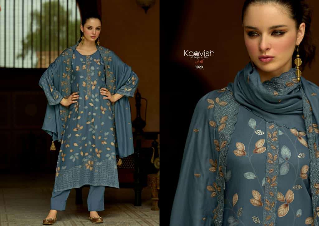 KANIKA BY KILORY TRENDS IN PURE VISCOSE PASHMINA DIGITAL FOIL PRINT WITH EMBROIDERY WORK 