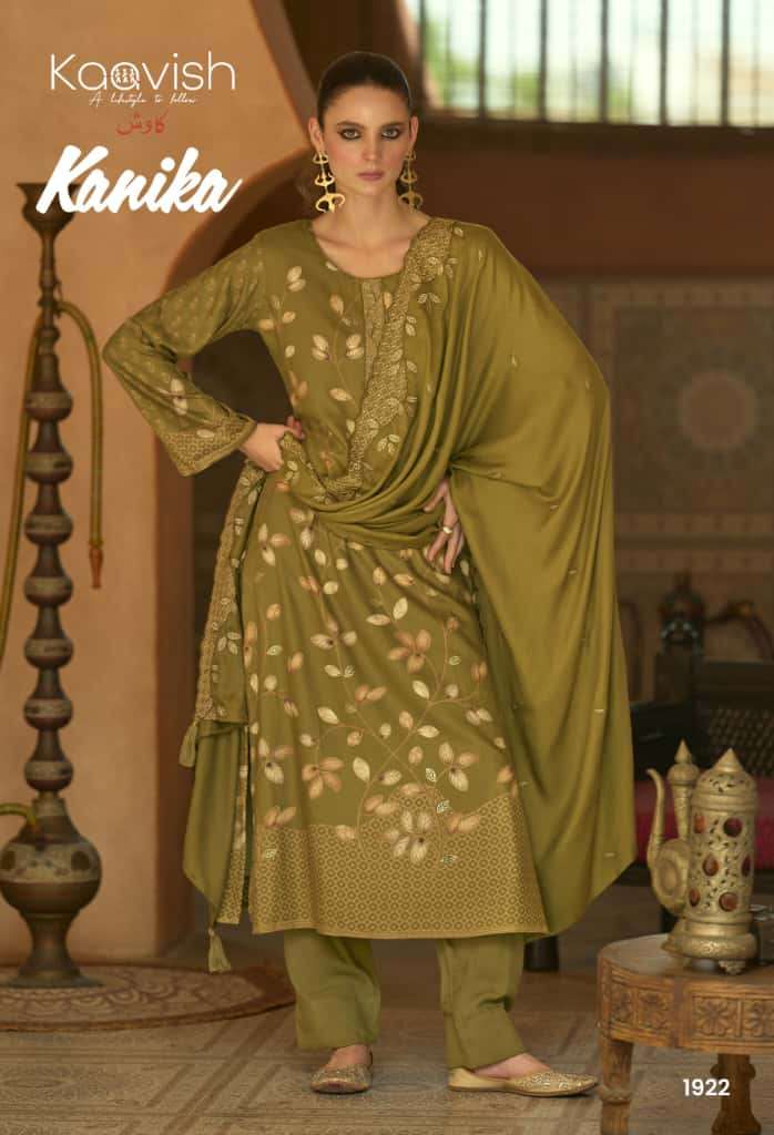 KANIKA BY KILORY TRENDS IN PURE VISCOSE PASHMINA DIGITAL FOIL PRINT WITH EMBROIDERY WORK 
