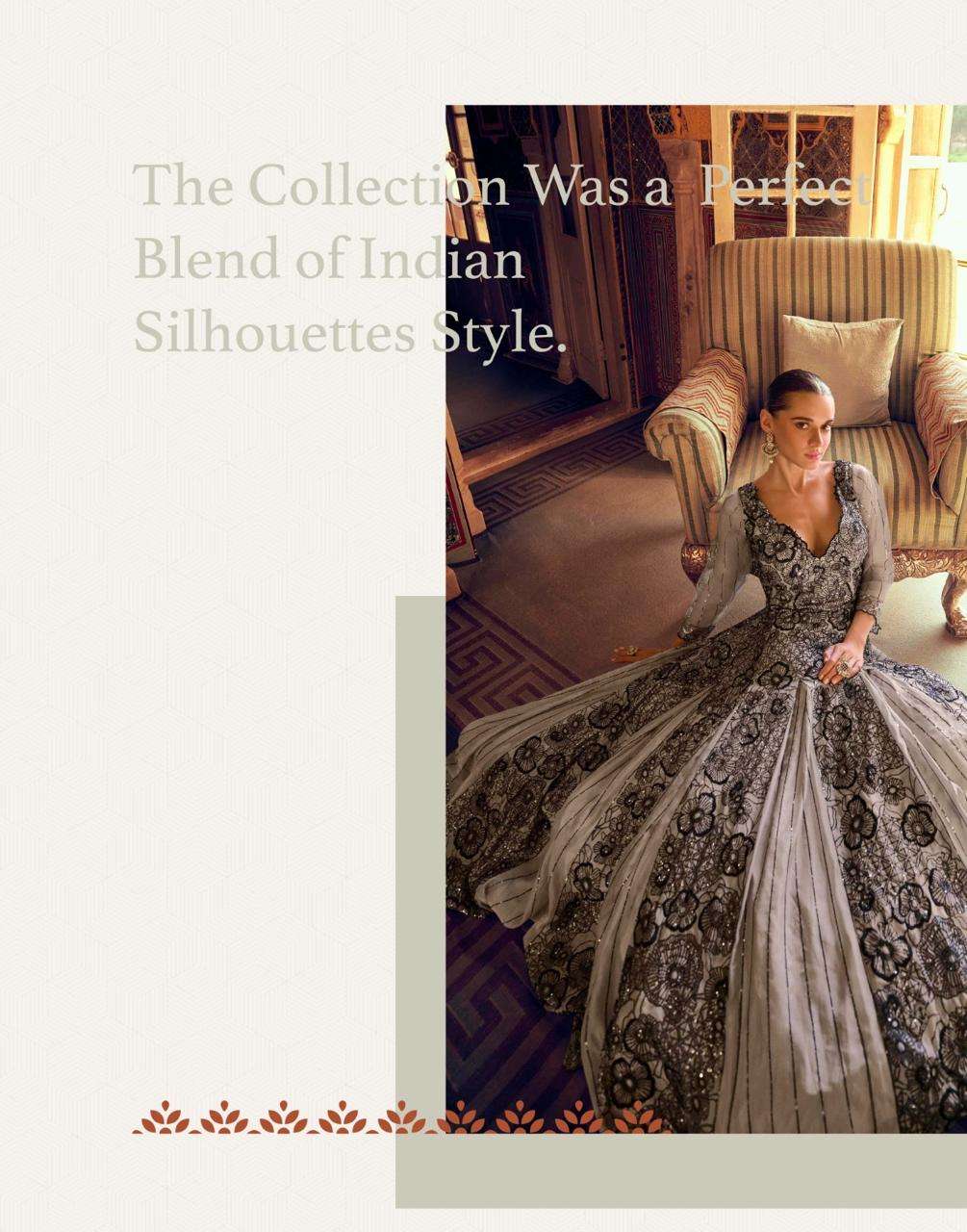 KARISHMA BY SAYURI DESIGNER IN VISCOS SIMAR JACQUARD SILK WITH EMBROIDERED GOWNS 