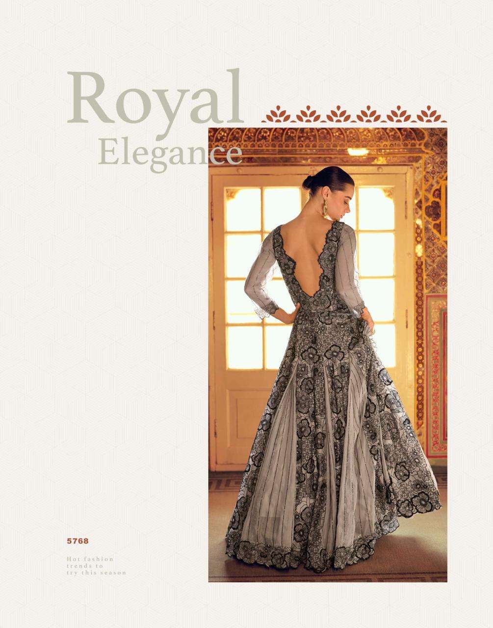 KARISHMA BY SAYURI DESIGNER IN VISCOS SIMAR JACQUARD SILK WITH EMBROIDERED GOWNS 