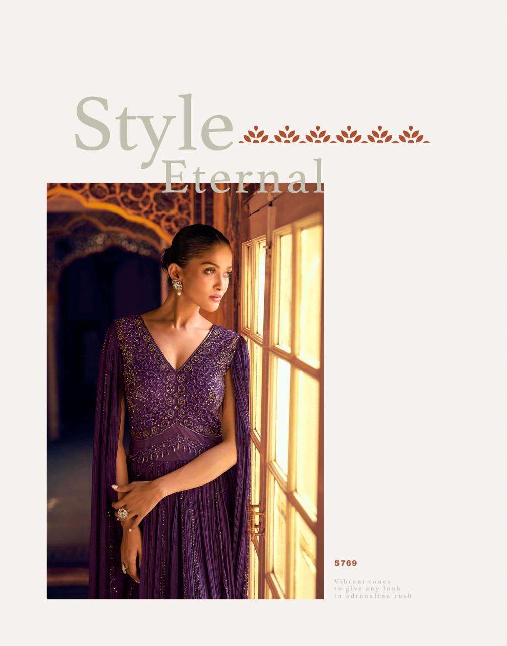 KARISHMA BY SAYURI DESIGNER IN VISCOS SIMAR JACQUARD SILK WITH EMBROIDERED GOWNS 