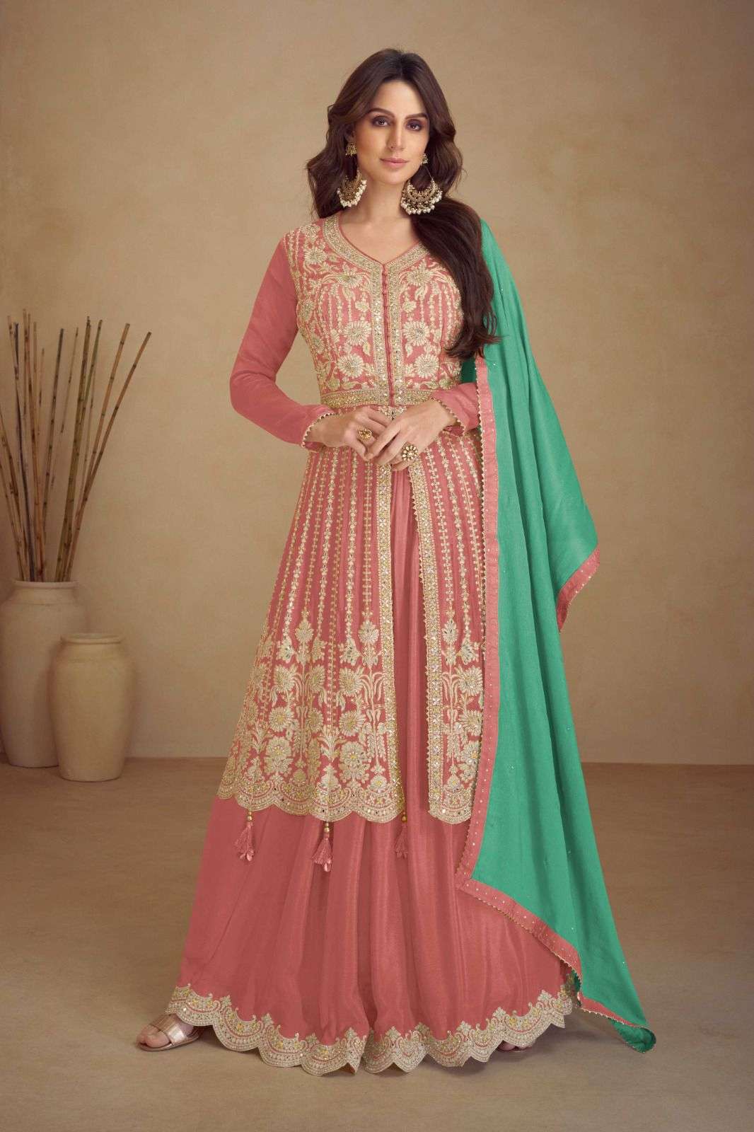 KASHVI BY GULKAYRA DESIGNER IN REAL CHINON SILK WITH EMBROIDERY WORK 