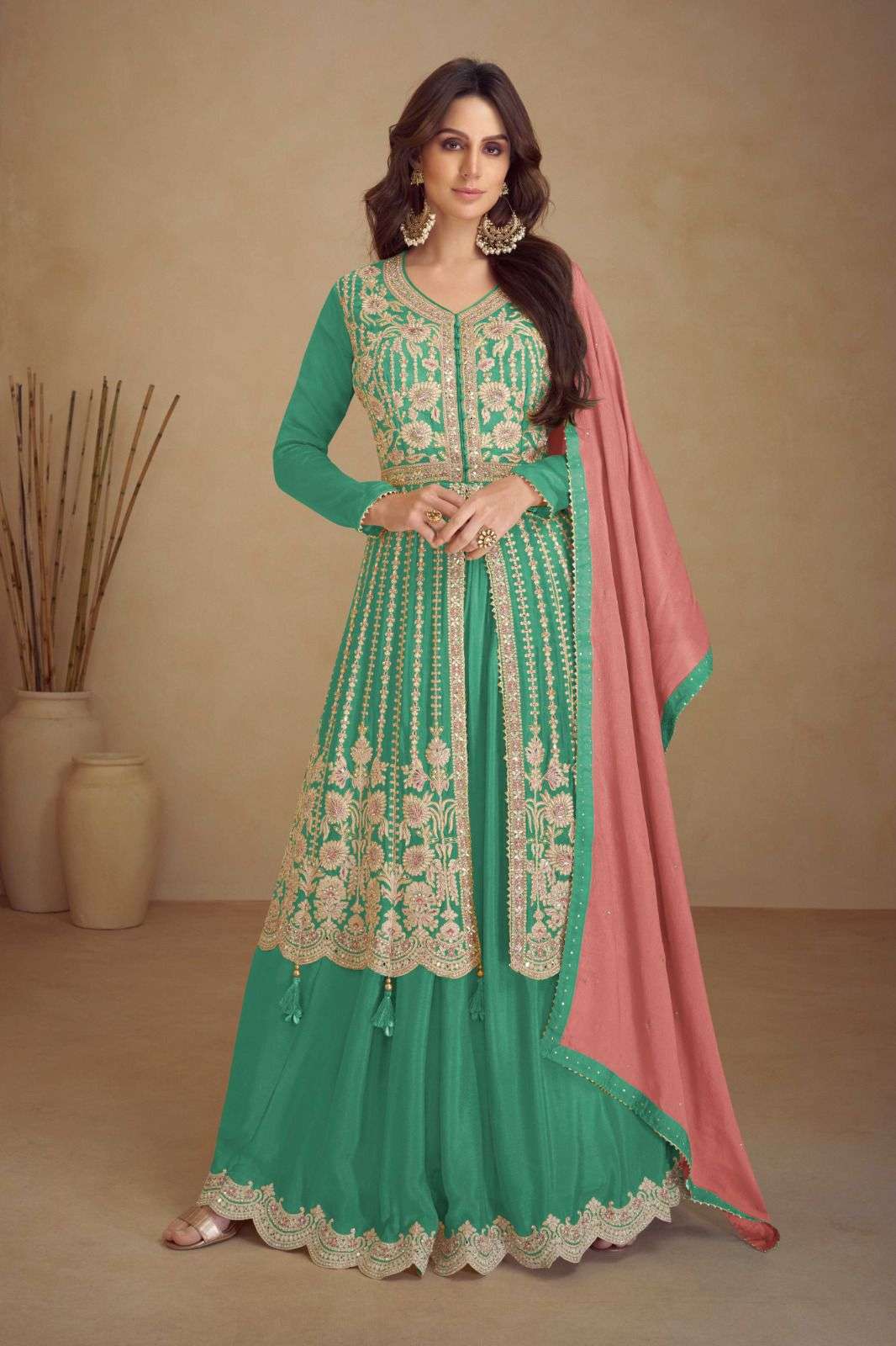 KASHVI BY GULKAYRA DESIGNER IN REAL CHINON SILK WITH EMBROIDERY WORK 