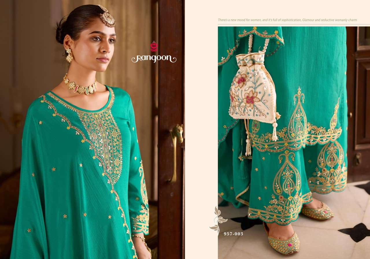 KETKI BY RANGOON IN CHINON WITH FANCY HEAVY CODE WORK WITH FANCY HEAVY DUPATTA WORK 