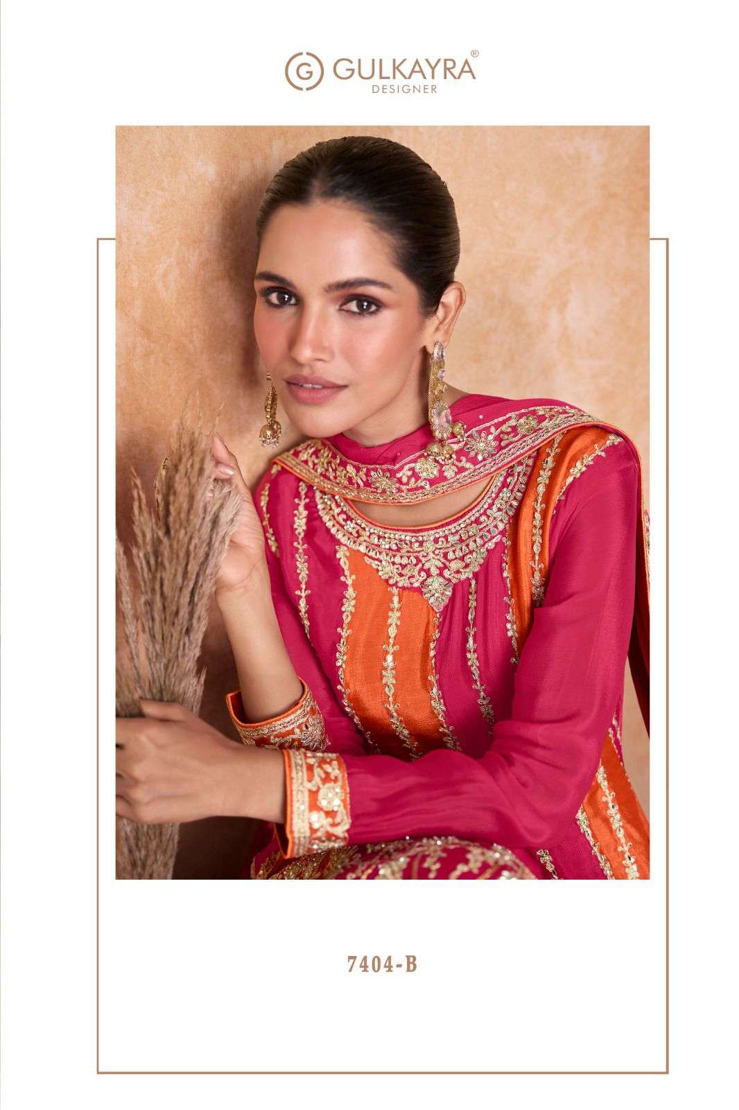 KETKI COLOUR BY GULKAYRA DESIGNER IN REAL CHINON SILK WITH EMBROIDERY WORK 