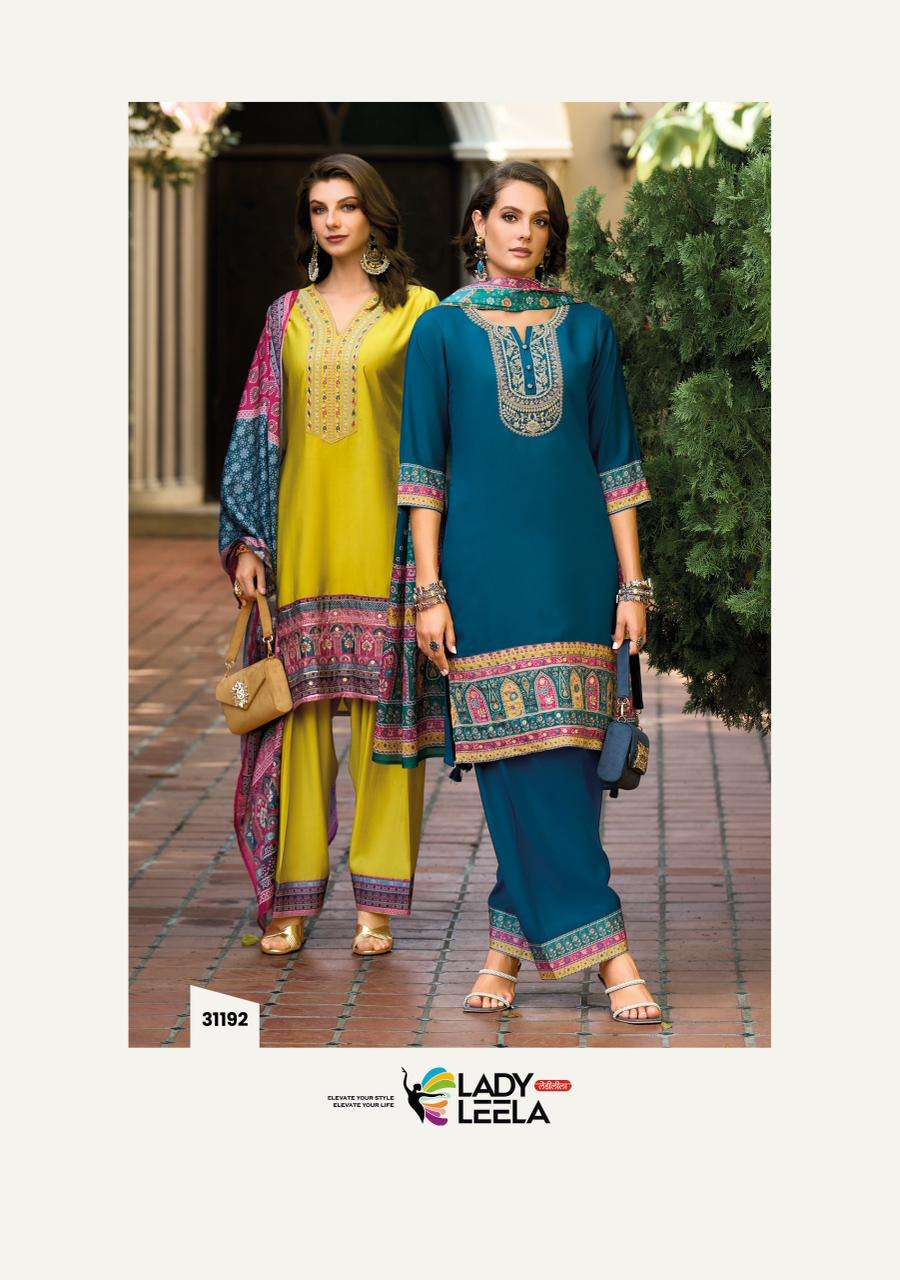 KHWAB BY LADY LEELA IN VISCOSE SILK FABRICS KURTI WITH DESIGNER EMBROIDERY WORK 