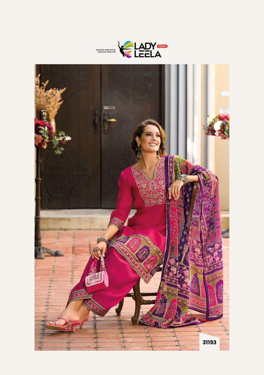 KHWAB BY LADY LEELA IN VISCOSE SILK FABRICS KURTI WITH DESIGNER EMBROIDERY WORK 