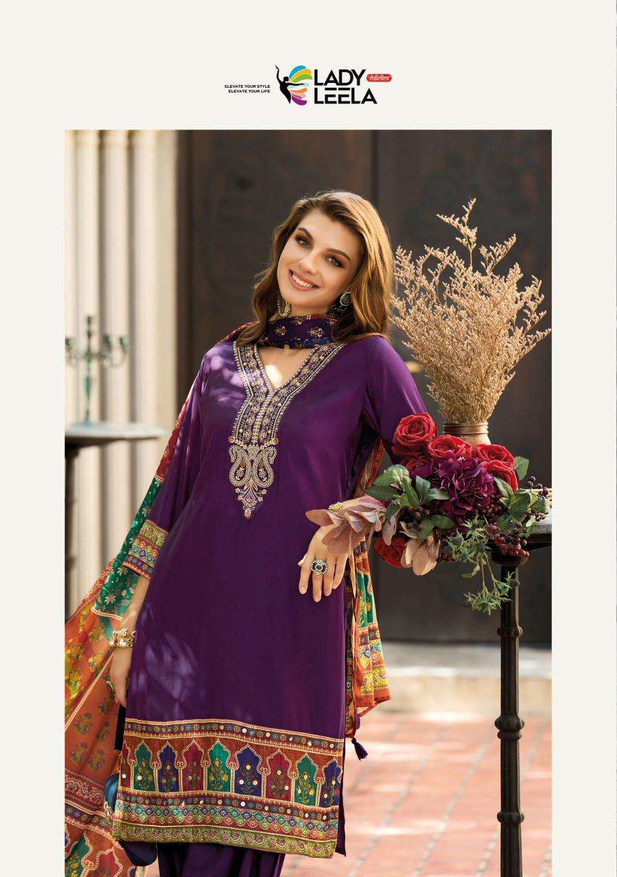 KHWAB BY LADY LEELA IN VISCOSE SILK FABRICS KURTI WITH DESIGNER EMBROIDERY WORK 