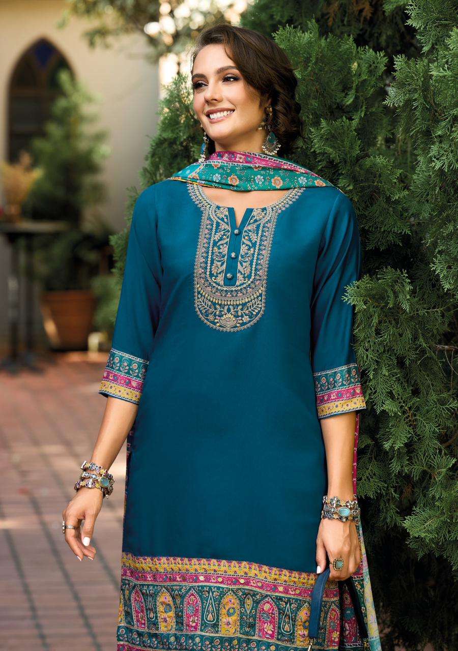 KHWAB BY LADY LEELA IN VISCOSE SILK FABRICS KURTI WITH DESIGNER EMBROIDERY WORK 