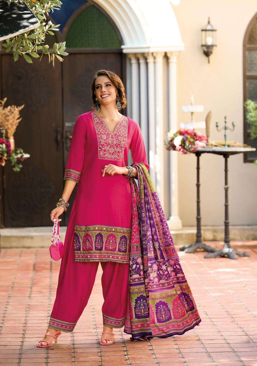 KHWAB BY LADY LEELA IN VISCOSE SILK FABRICS KURTI WITH DESIGNER EMBROIDERY WORK 