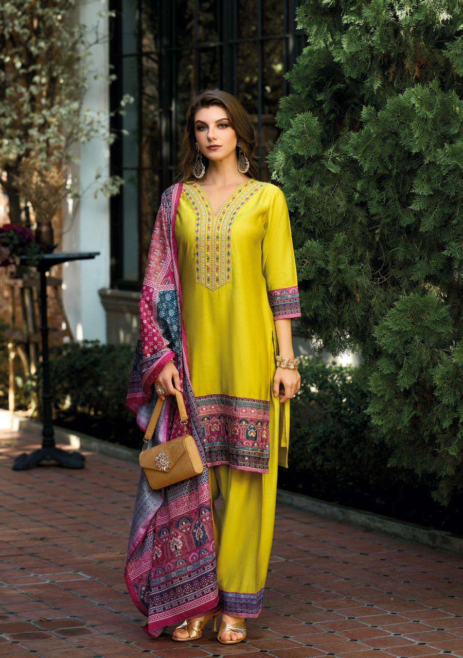 KHWAB BY LADY LEELA IN VISCOSE SILK FABRICS KURTI WITH DESIGNER EMBROIDERY WORK 