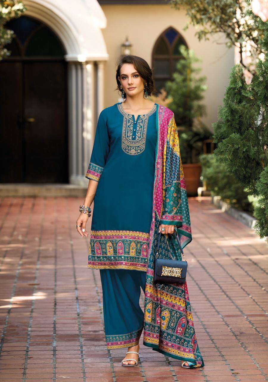 KHWAB BY LADY LEELA IN VISCOSE SILK FABRICS KURTI WITH DESIGNER EMBROIDERY WORK 