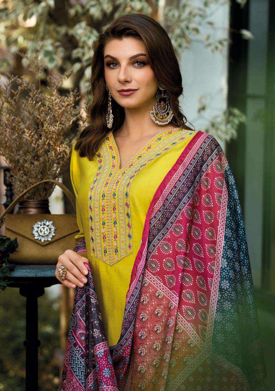 KHWAB BY LADY LEELA IN VISCOSE SILK FABRICS KURTI WITH DESIGNER EMBROIDERY WORK 