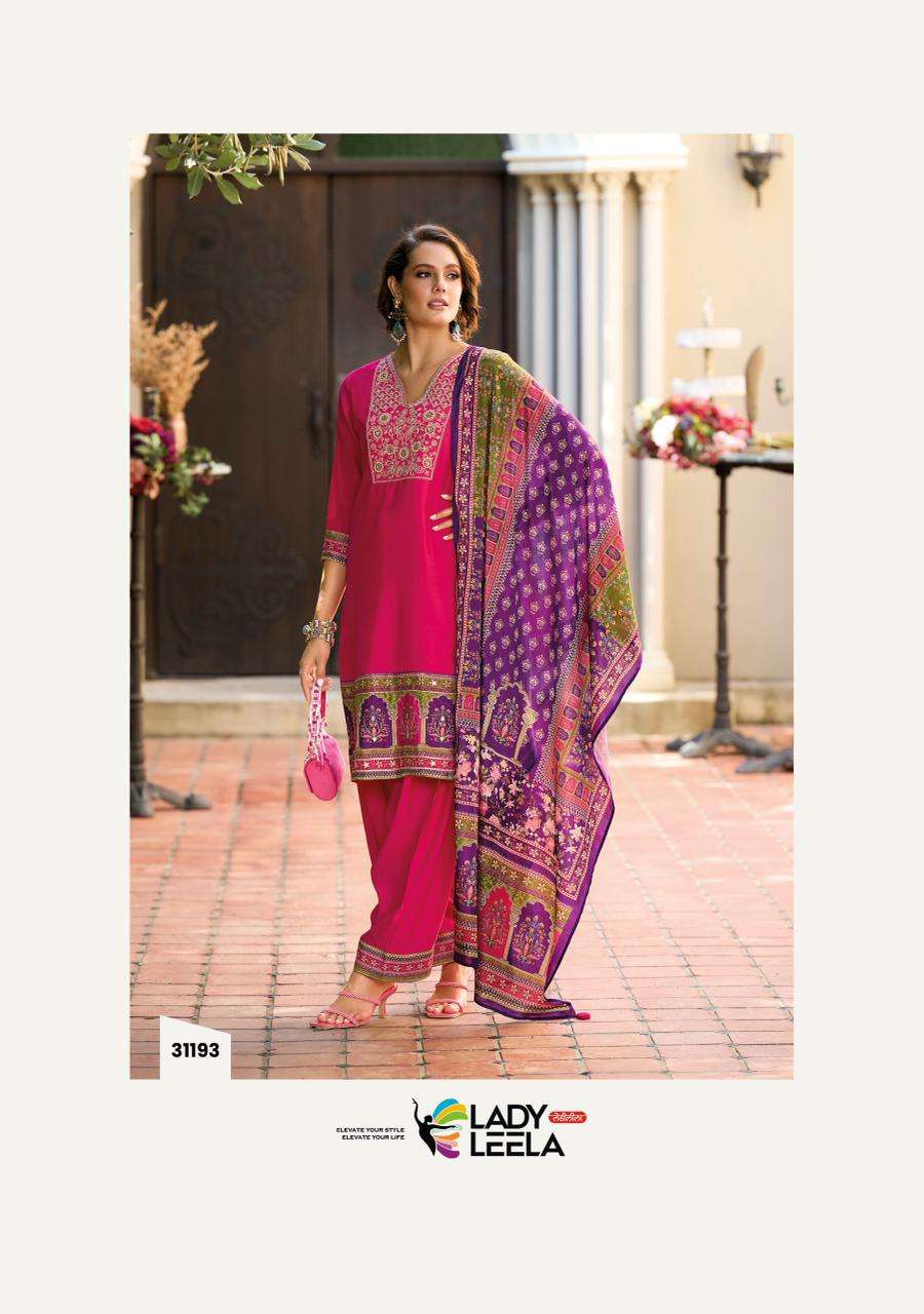 KHWAB BY LADY LEELA IN VISCOSE SILK FABRICS KURTI WITH DESIGNER EMBROIDERY WORK 