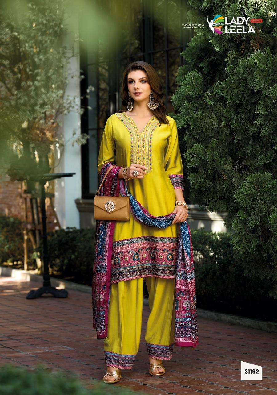 KHWAB BY LADY LEELA IN VISCOSE SILK FABRICS KURTI WITH DESIGNER EMBROIDERY WORK 
