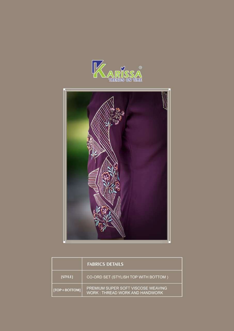 LAKSHARA BY KARISSA IN PREMIUM SOFT VISCOSE WEAVING WITH THREAD AND HAND WORK 