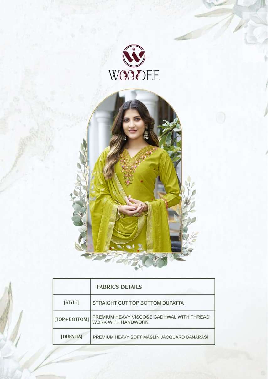MAHIMA BY WOODEE IN PREMIUM VISCOSE GADWAL WITH STYLISH THREAD & HANDWORK 