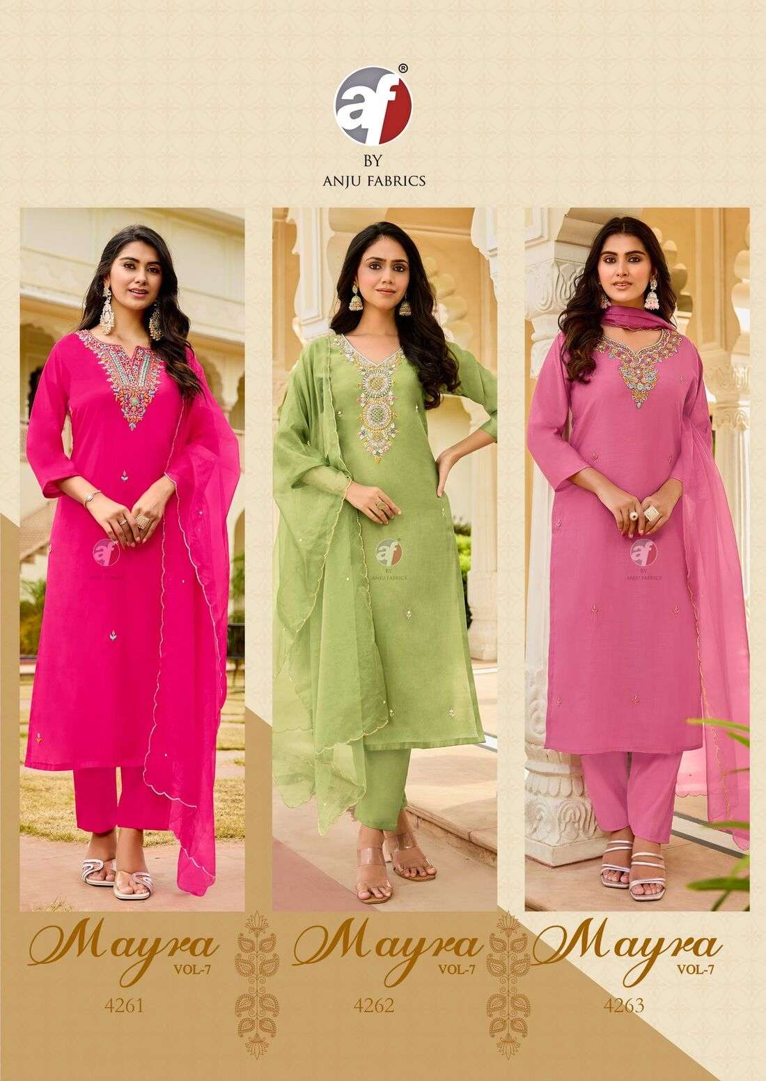 MAYRA VOL-7 BY ANJU FABRICS IN MODAL SILK KURTI PANT WITH DUPATTA FOR THIS FESTIVE LOOK