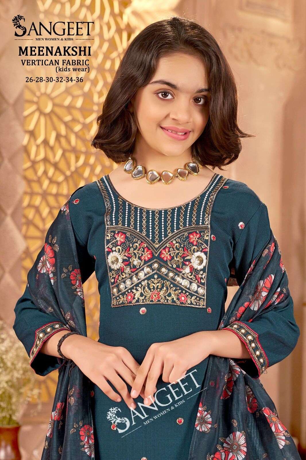 MEENAKSHI BY SANGEET IN HEAVY VATICAN FABRIC WITH MULTI EMBROIDERY SEQUENCE WORK