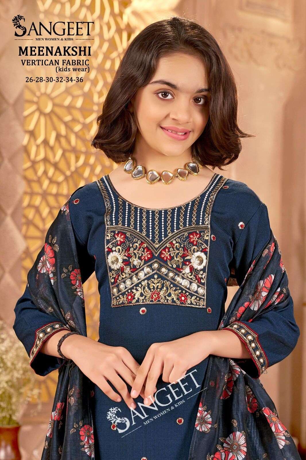 MEENAKSHI BY SANGEET IN HEAVY VATICAN FABRIC WITH MULTI EMBROIDERY SEQUENCE WORK