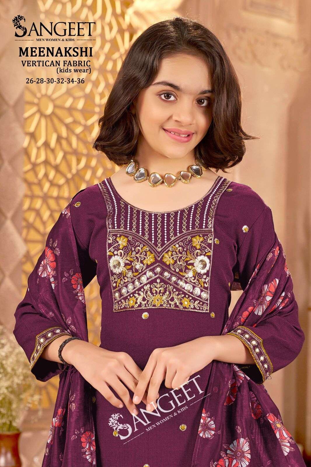 MEENAKSHI BY SANGEET IN HEAVY VATICAN FABRIC WITH MULTI EMBROIDERY SEQUENCE WORK