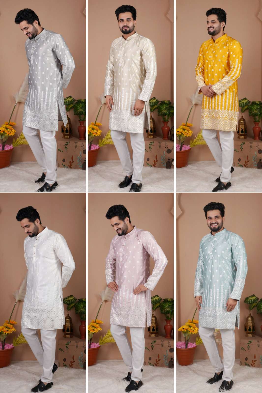 MENS WEAR-1 BY TEXOFAB IN GADWAL SILK WITH HEAVY EMBROIDERY SEQUENCE WORK & PAYJAMA 