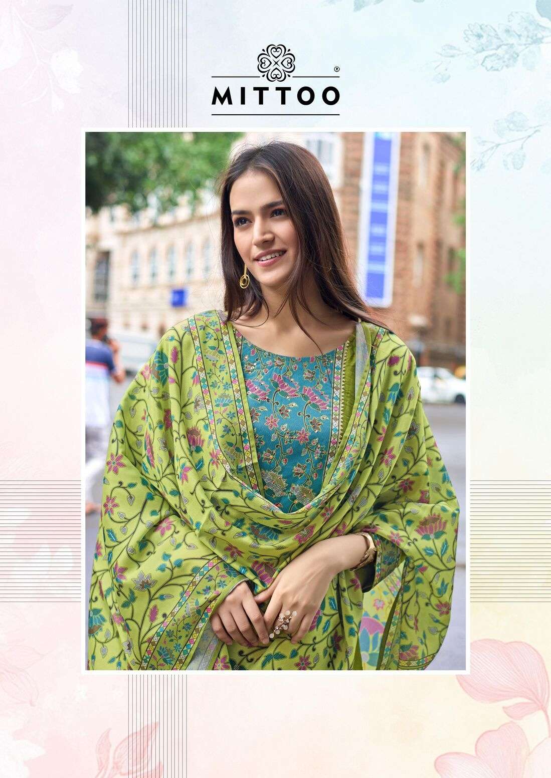 MUSKAAN VOL-1 BY MITTOO IN MODAL SILK KURTI PANT & DUPATTA WITH HANDWORK 