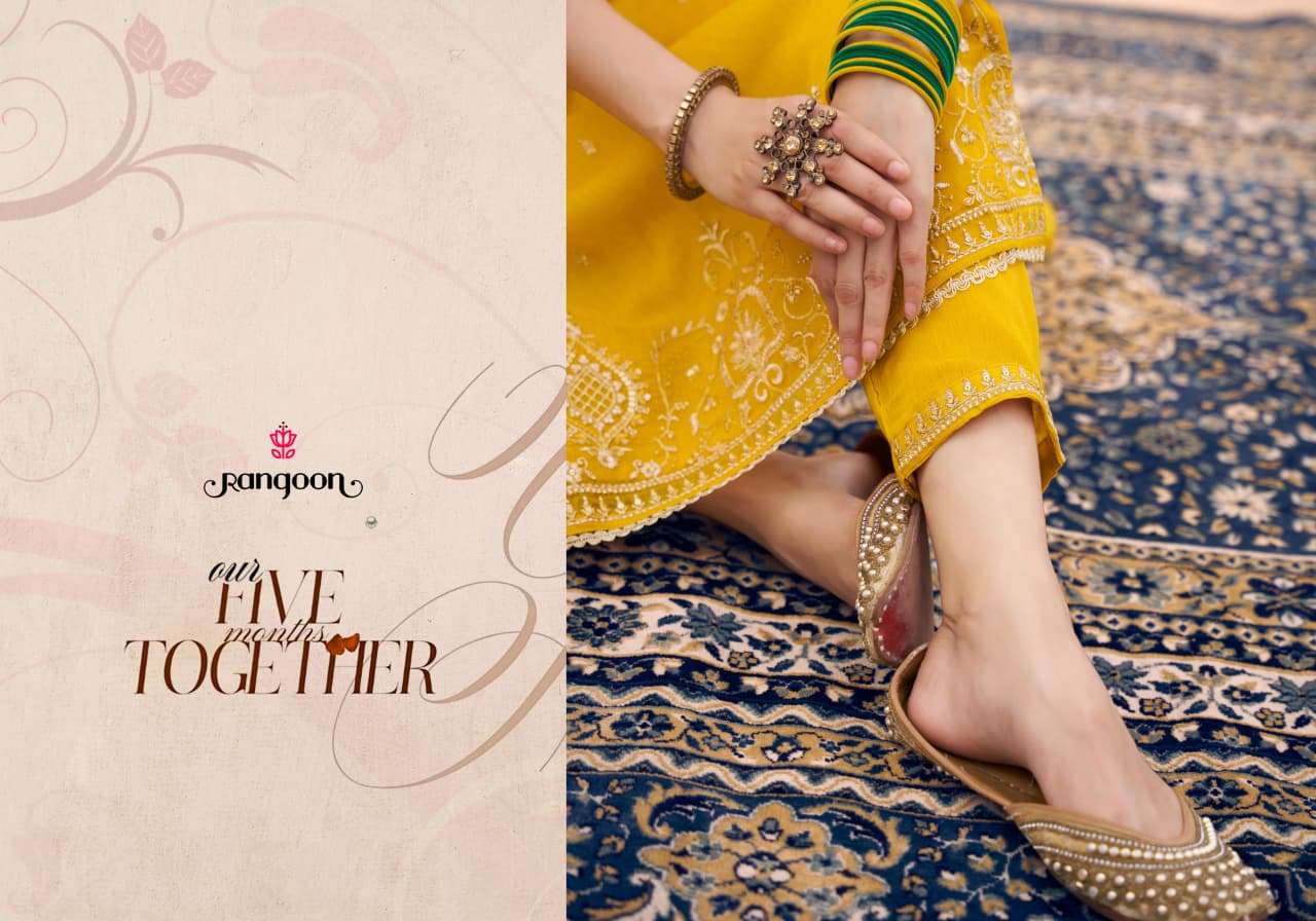 NIRALI BY RANGOON IN CHIFFON WITH FANCY WORK AND FULL INNER 