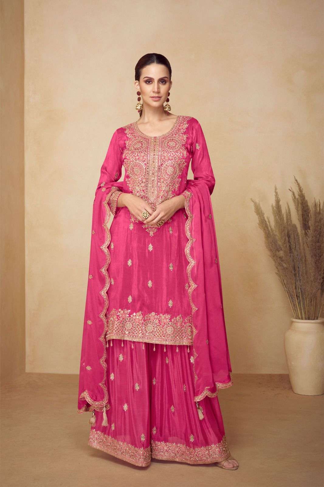 PAHAL BY GULKAYRA DESIGNER IN REAL CHINON SILK WITH EMBROIDERY WORK 