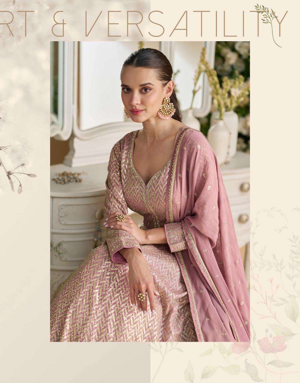 PARAMPARA BY SAYURI DESIGNER IN REAL PREMIUM GEROGETTE FULL HEAVY LOOK EMBROIDERED WORK 