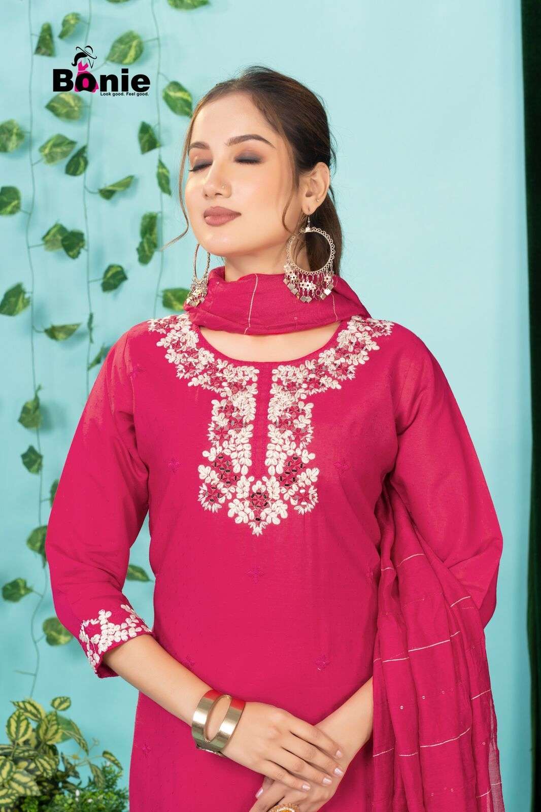 PAVITRA VOL-3 BY BONIE IN PV FANCY FABRIC WITH EMBROIDERY WORK KURTI PANT WITH DUPATTA 