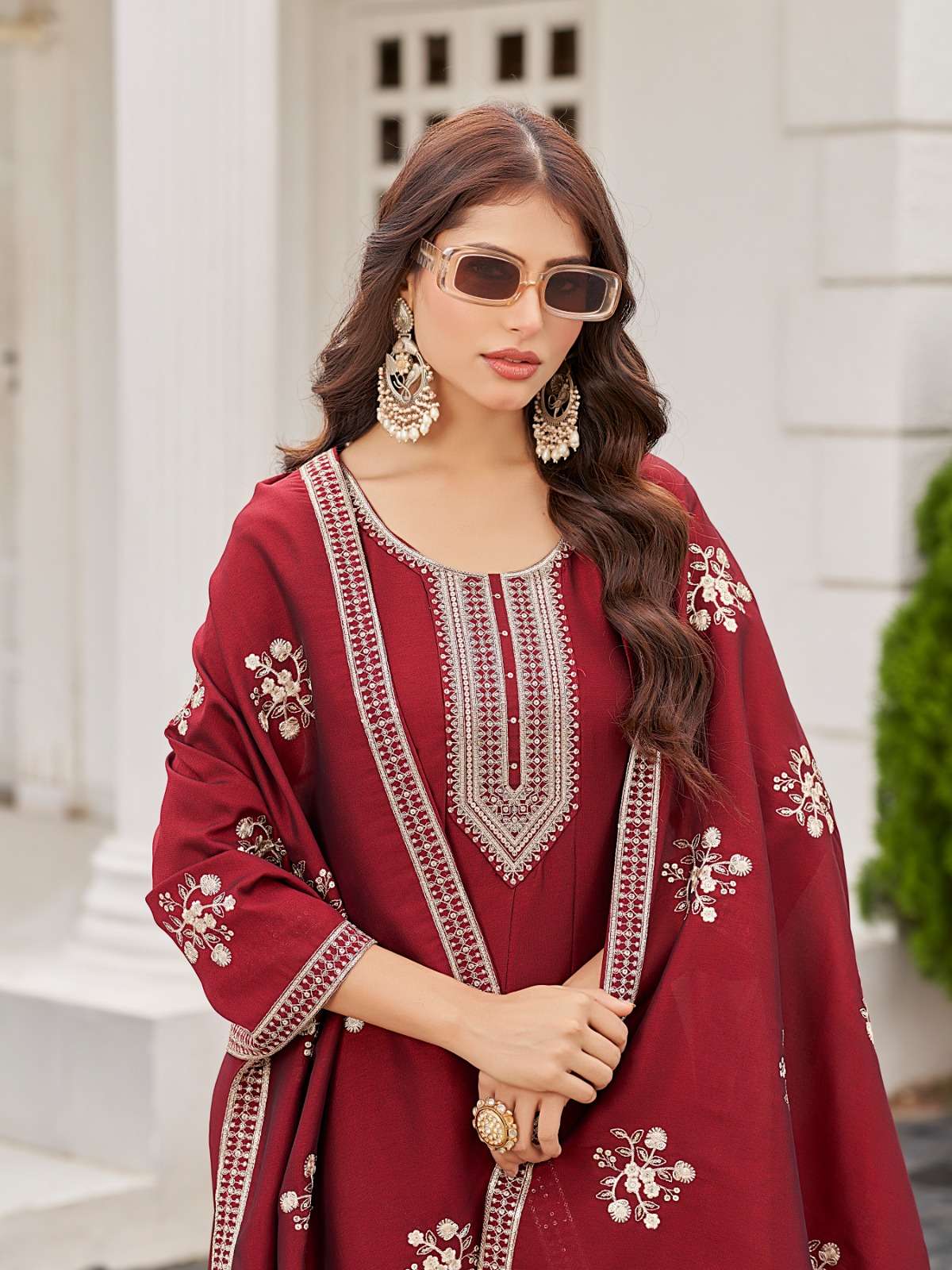 PLUS ANNIE BY AANCHI IN CRYSTAL SILK WITH BIG SIZE 3 PCS SET FLAIR CONCEPT 